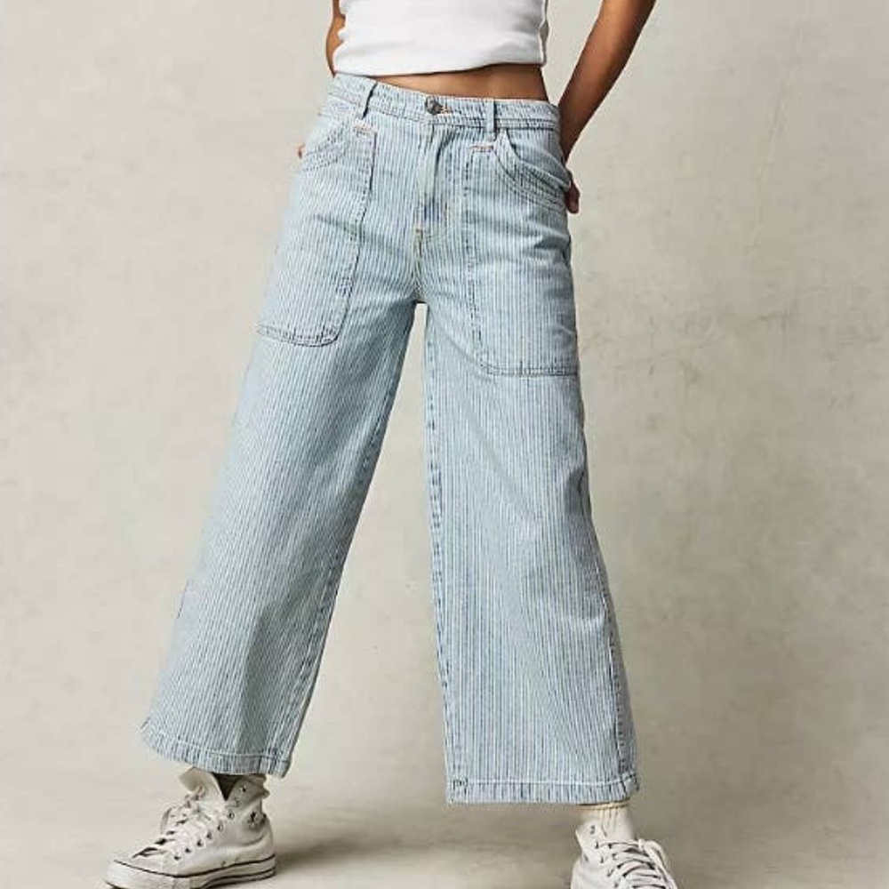 We the free railroad wide leg jeans 26